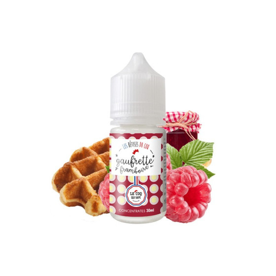 Concentré Gaufrette Framboise 30ml Le coq qui Vape