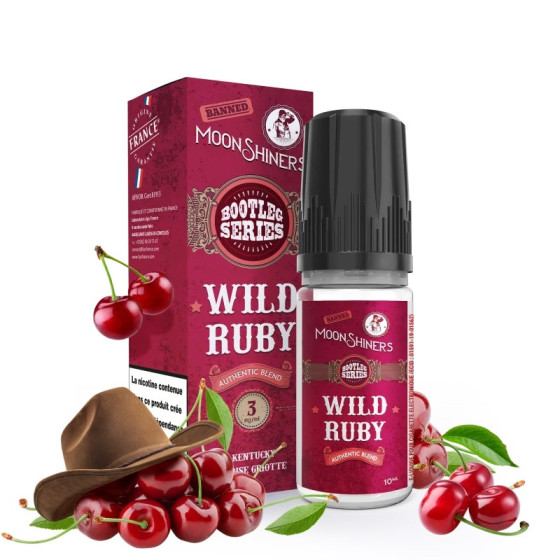E liquide Wild ruby Authentic 10ML Le french liquide Moonshiners (Pack de 6)